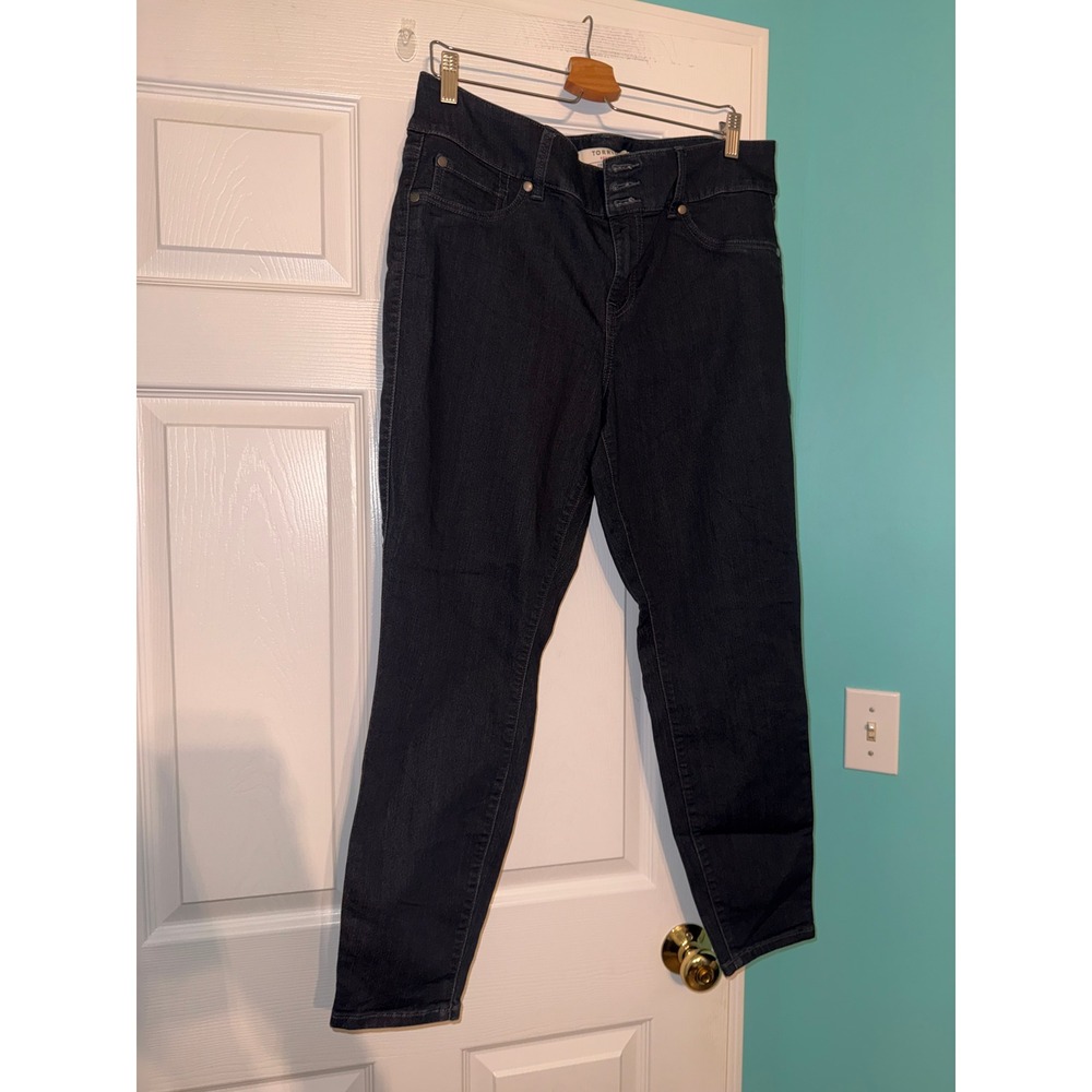Torrid Denim First At Fit Dark Wash Skinny Jeans Plus Size 18R High Rise Indigo